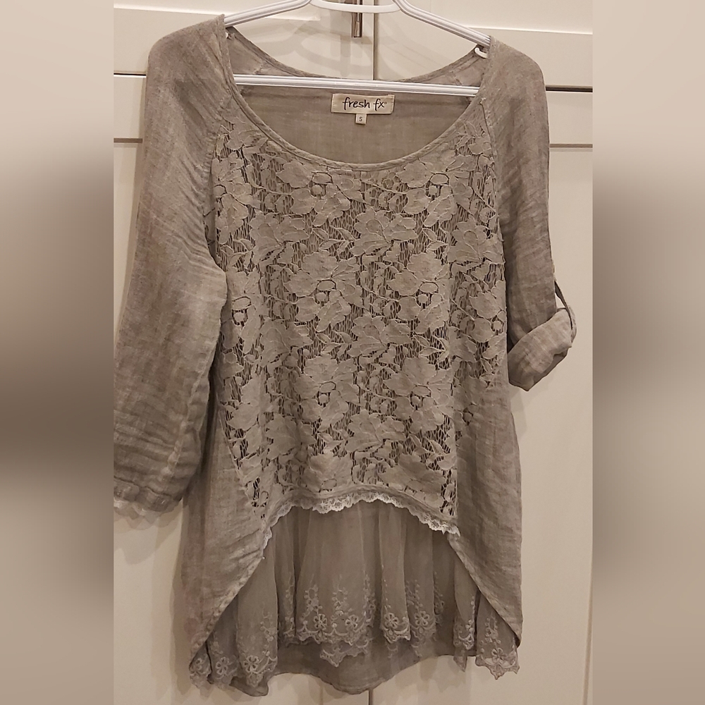 Fresh FX layered lacey tunic